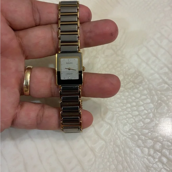 Rado Gold and Black Square Dial Watch - Picture 4 of 10